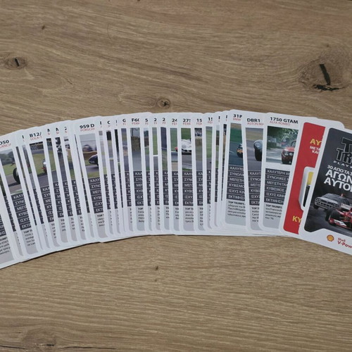 Top Trumps Shell V-Power collectible card deck new, 30 racing cars