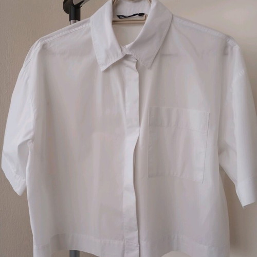 White crop shirt DeFacto like new, cotton poplin fabric