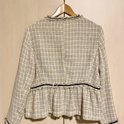 Zara Tweed Jacket like new, classic black and white summer style