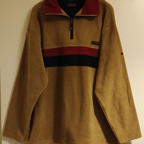 Men's sweatshirt camel color with stripes size XL new