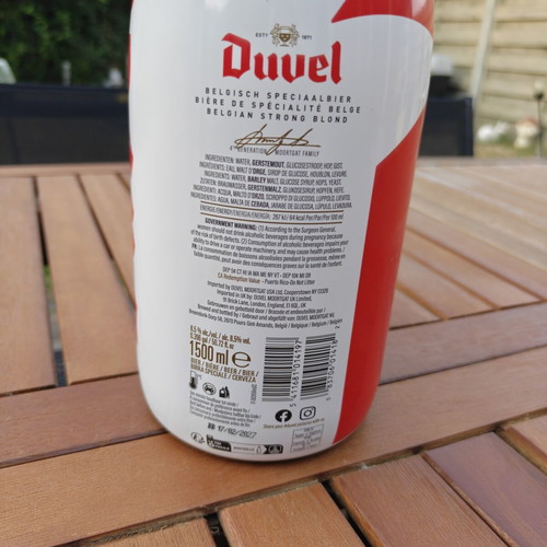 Duvel empty bottle 1500 ml