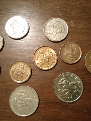 Lot of 10 Bulgarian coins used from 1999-2000