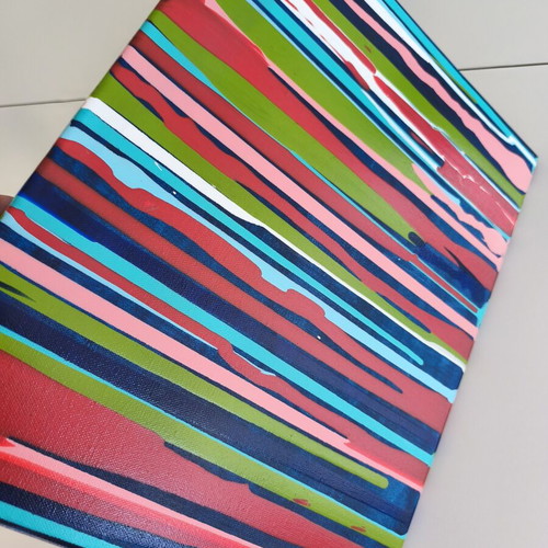 Striped original painting 30x40 on canvas new