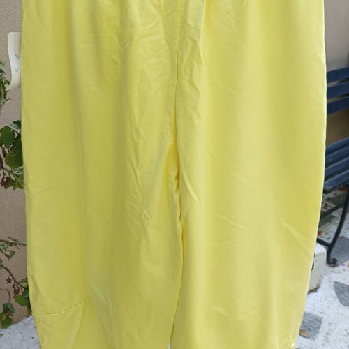 Cotton Salvari pants one size yellow new, made in Italy