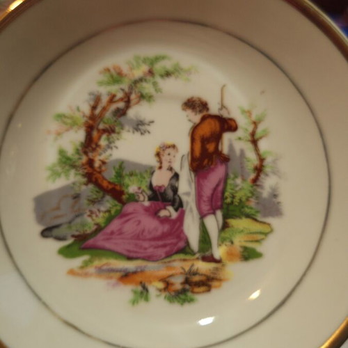 Vintage porcelain set of 13 plates, like new, Chinese Jingdezhen