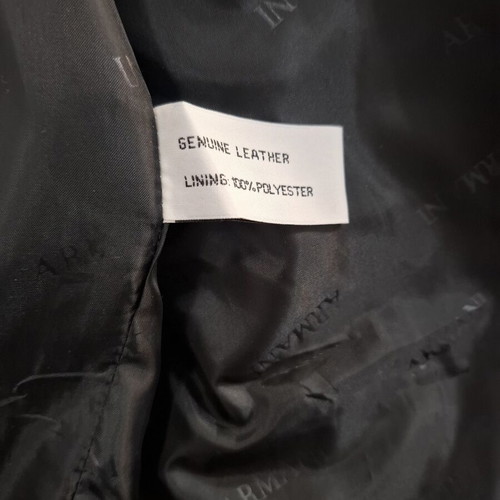 Vintage Armani Exchange men's leather jacket XL, nappa leather, like new