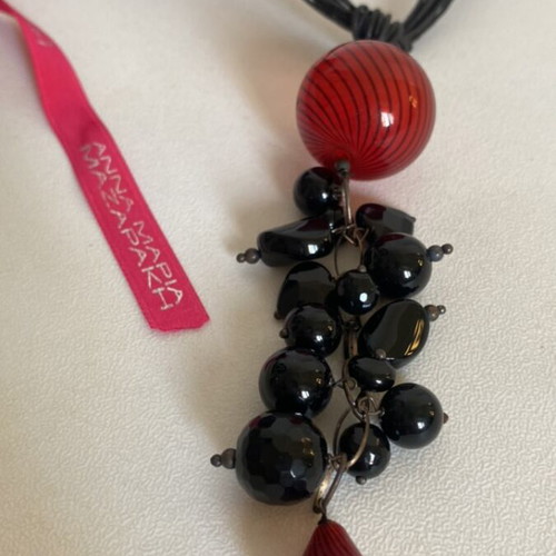 Mazaraki necklace with luxury pouch used, vintage