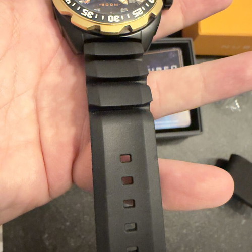 Nubeo MAKO Automatic Limited Edition Gold Skeleton Watch 24 Jewels
