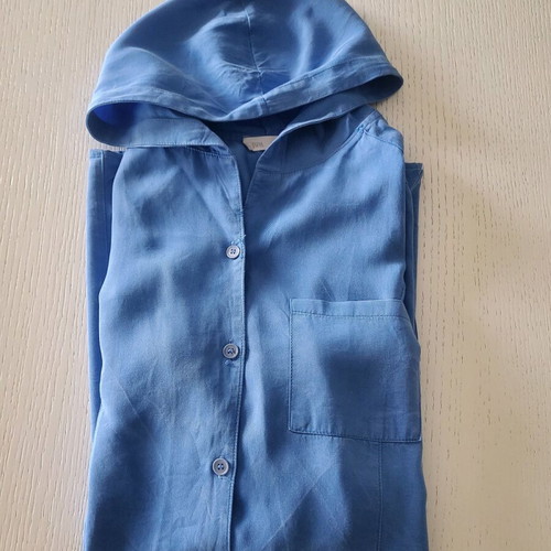 Zara dress shirt with hood 13-14 years like new, blue