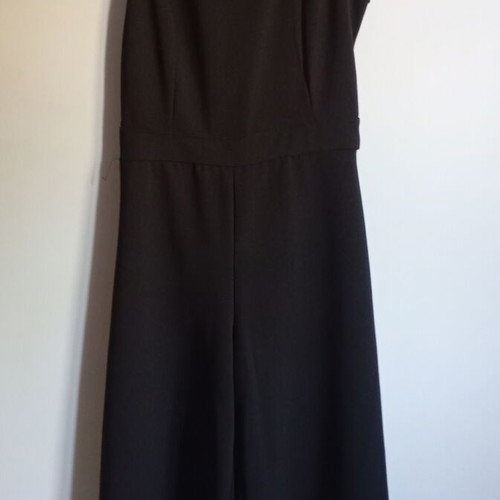 Elastic black jumpsuit crop, like new, size M
