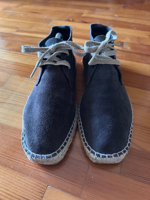 Frau Summer men's espadrilles, size 42, dark grey suede