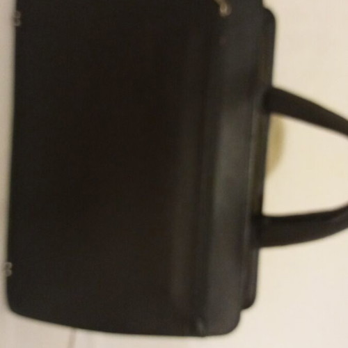Delsey leather briefcase vintage, used, black