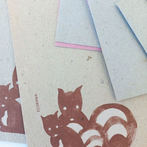 Stationery set used, recycled paper, 00's