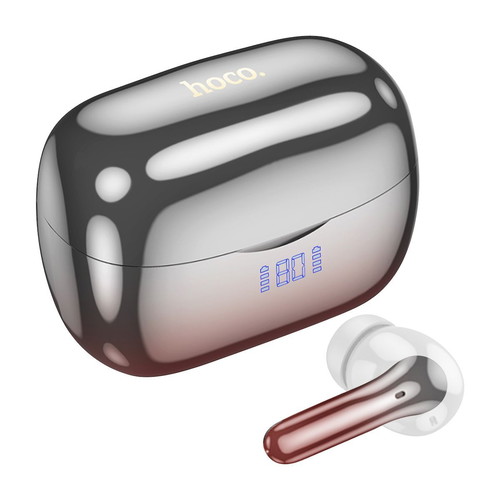 Bluetooth 5.3 TWS earbuds with ANC+ENC and purple charging case, new