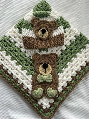 Handmade knitted baby blanket made to order
