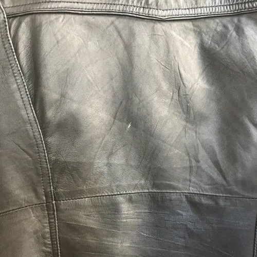 Leather bomber jacket black TRF Zara used, size L