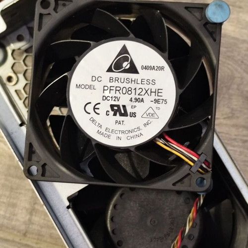 Delta PFR0812XHE dual server fan like new, 12V 4.90A, contra-rotating