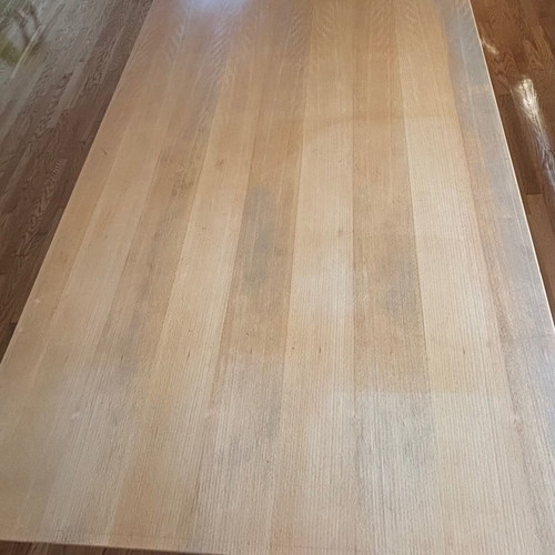 Handmade dining table 120x210 cm, solid wood with detachable metal base