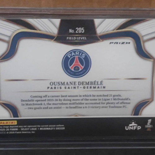 Ousmane Dembele Panini Ligue 1 Select Tri Color 2025-26 card like new