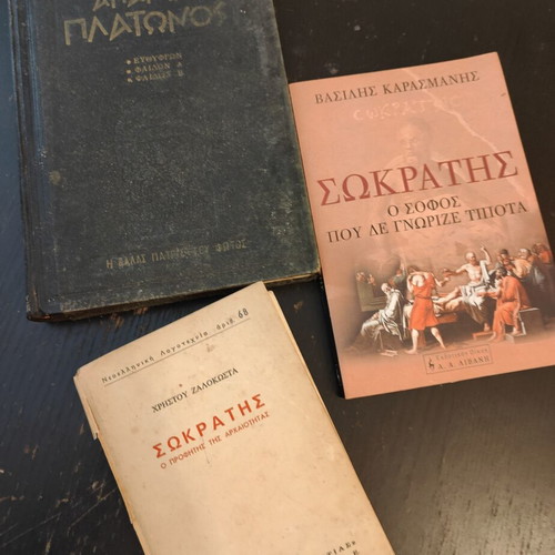 Set of 3 books about Plato and Socrates used
