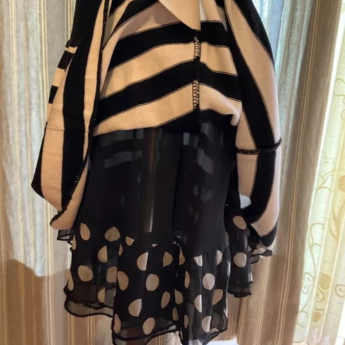 Vintage knitted mini skirt Iceberg like new, black and white