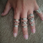 Ring set used, 11 pieces adjustable
