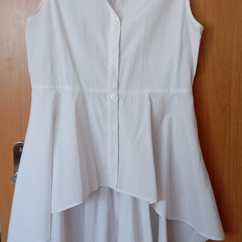 Asymmetric women's shirt new, size L, white