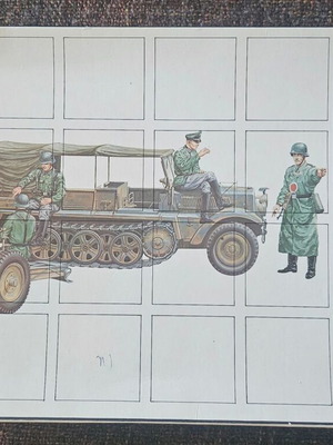 Esci German 1 Ton Half-Track Model Kit with M-18 Howitzer