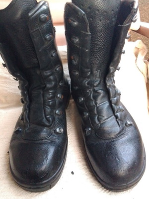 Leather boots used, size 41, black