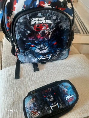 No Fear school backpack for elementary with pencil case like new