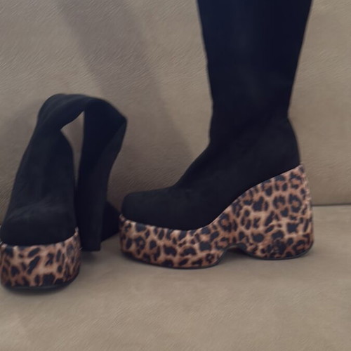 Sock boots with zipper synthetic leather new, size 40