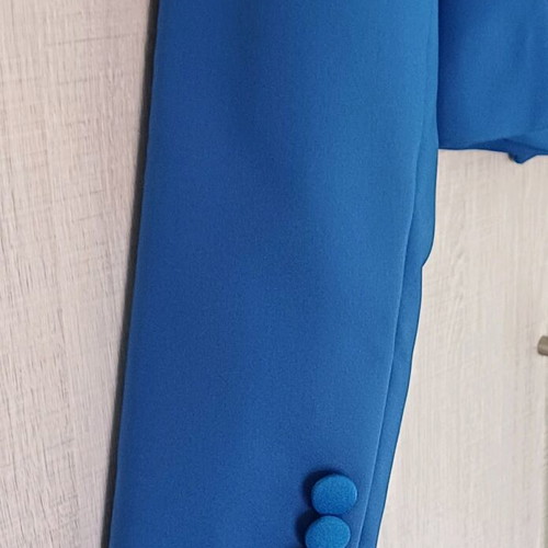 Women's short blue jacket like new, size S