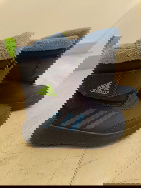 Αdidas Winterplay Παιδικά Μποτάκια Χιονιού με Σκρατς Navy Μπλε Νο21