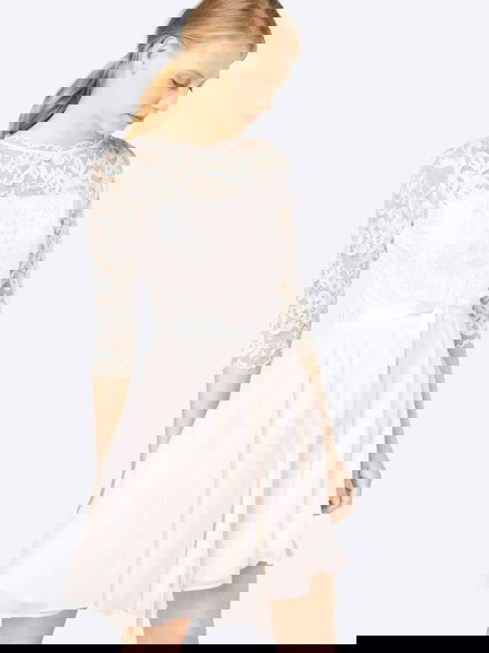 Λευκό Φόρεμα Swing