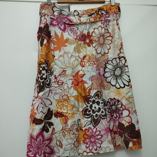 Miss Etam summer cotton skirt size 42 with floral print like new