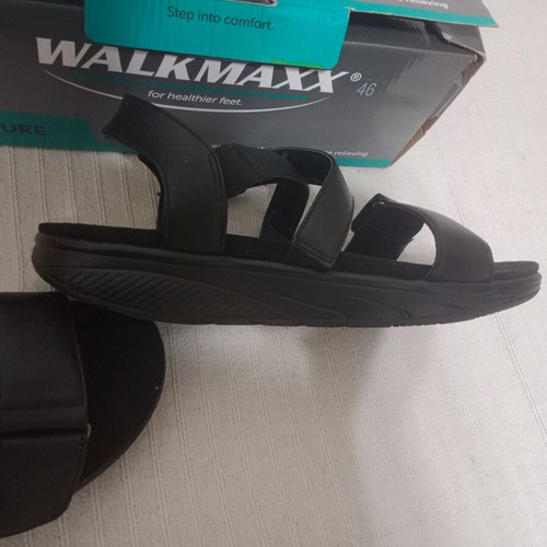 Walkmaxx men's sandals new, size 46, black