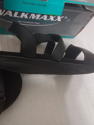 Walkmaxx men's sandals new, size 46, black