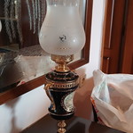 Limoges porcelain table lamp, 65cm height