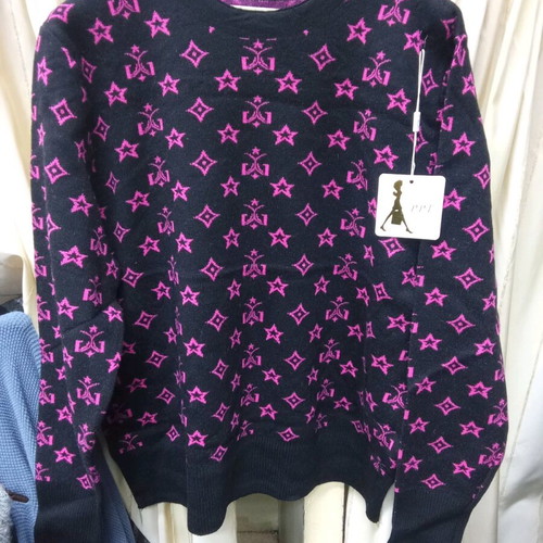 Woolen women's sweater DH-1013 new with geometric patterns