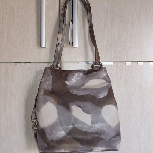 Domus leather hand and shoulder bag new multicolor