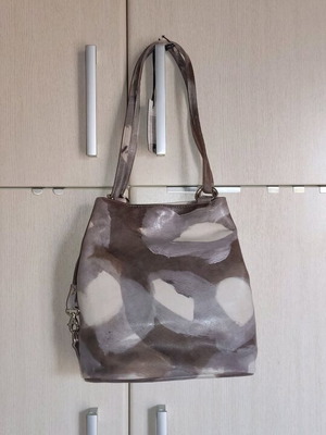 Domus leather hand and shoulder bag new multicolor