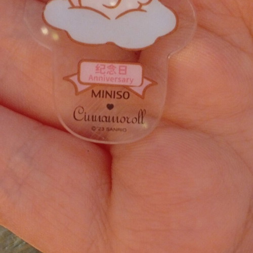 Miniso x Sanrio Cinnamoroll Figure with Acrylic, like new 2nd Anniversary