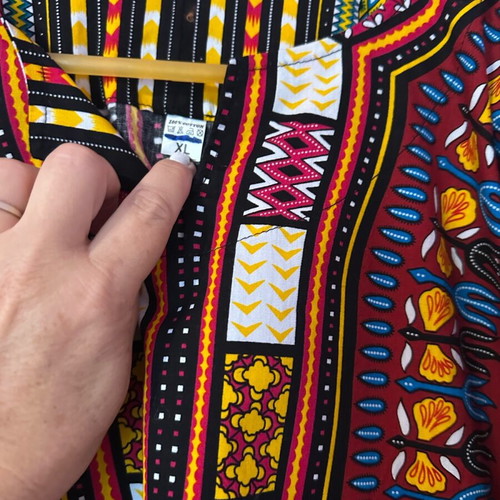 Dashiki Traditional African Shirt from Kenya like new, multicolor, XL