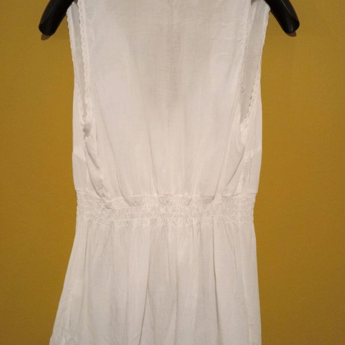 Kai Ya sleeveless blouse M 100% cotton new, white