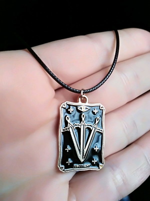 Metagion Tarot The Crisis gold plated with black enamel new