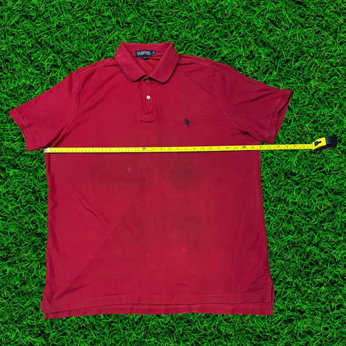 U.S. Polo Assn. red polo shirt XXL used with stains and tears