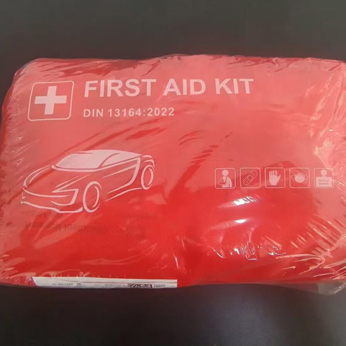 Car first aid kit new, sealed packaging, meets European standards