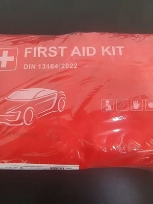 Car first aid kit new, sealed packaging, meets European standards