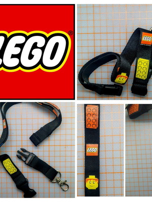 Lego lanyard rare new, black with multicolor designs