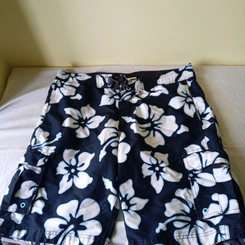 Vintage H&M floral swim bermuda shorts used size Large